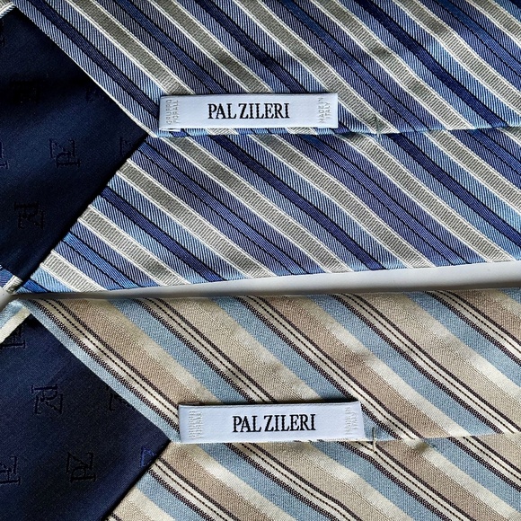 2 Pal Zileri classy striped all silk ties made in Italy 🇮🇹 - Picture 4 of 7